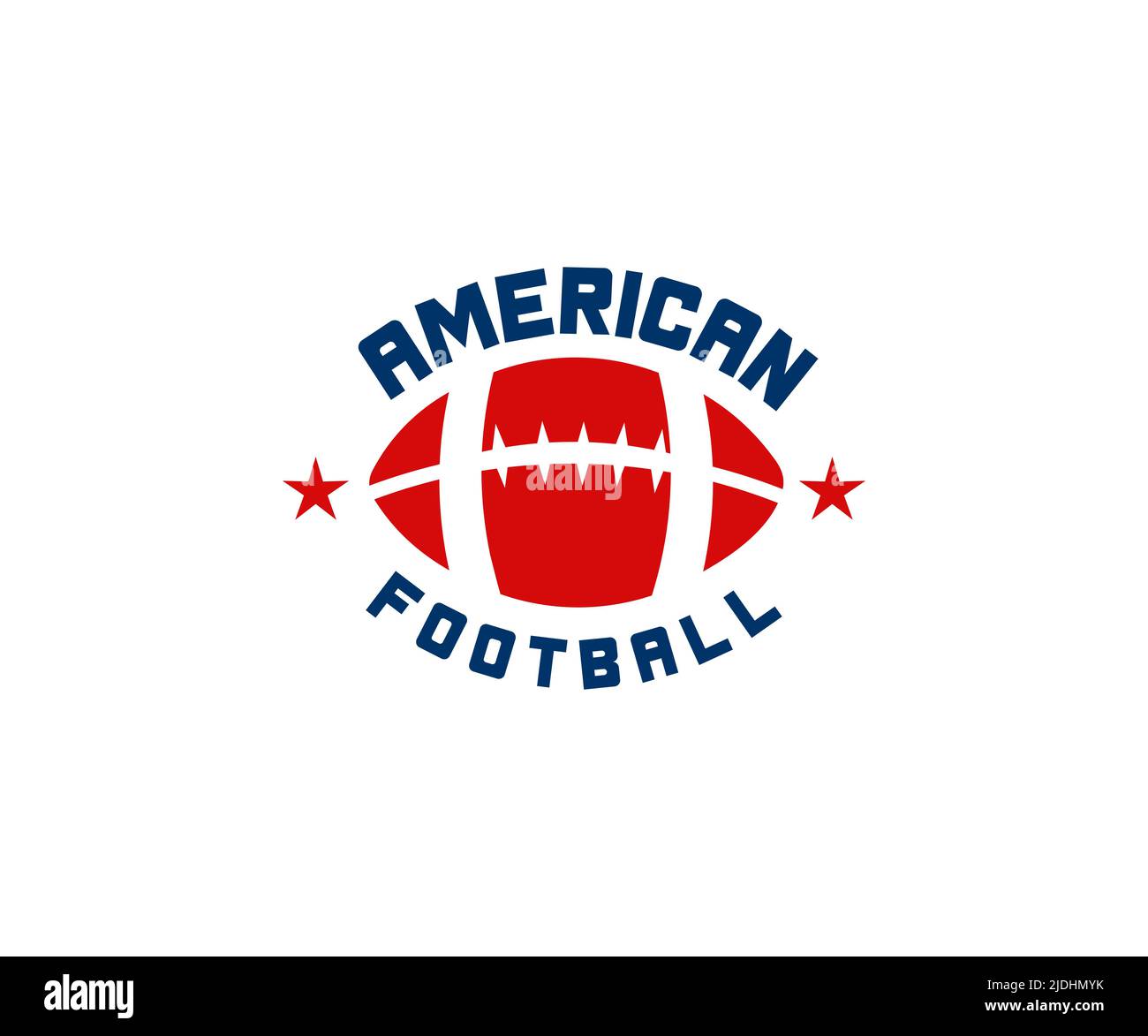 Logo American Football ball. Active game, Sport concept, Ball in sports american football popolare competizione sportiva per trovare il vettore vincitore. Illustrazione Vettoriale