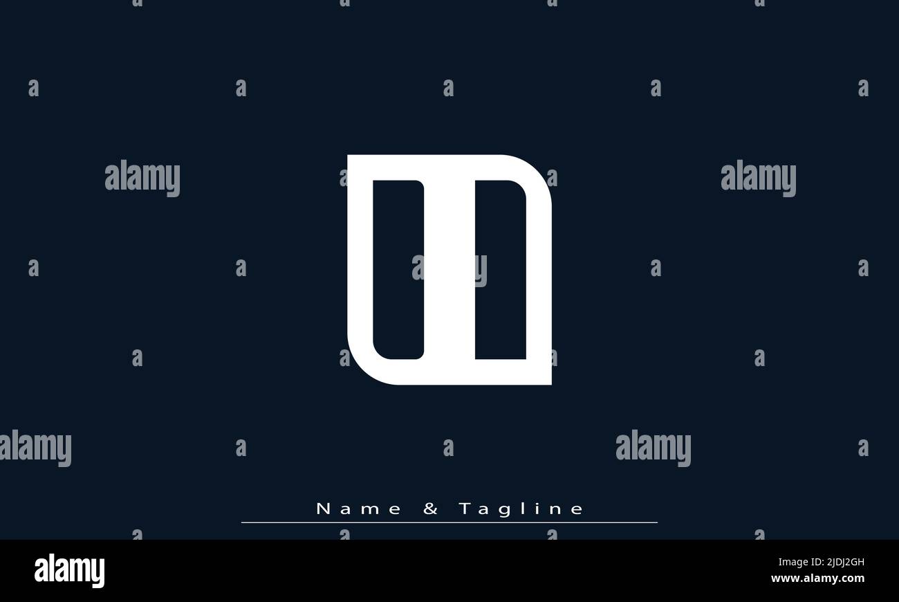 Lettere alfabetiche iniziali logo monogramma DD Illustrazione Vettoriale
