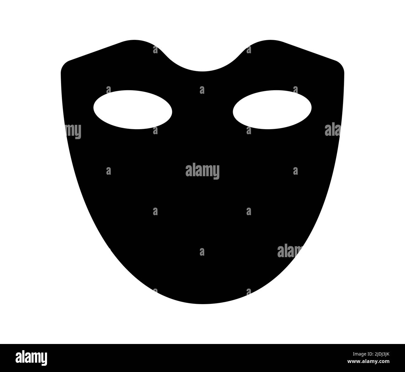 Maschera supereroe o bandit cattivo illustrazione icona vettore. Illustrazione Vettoriale