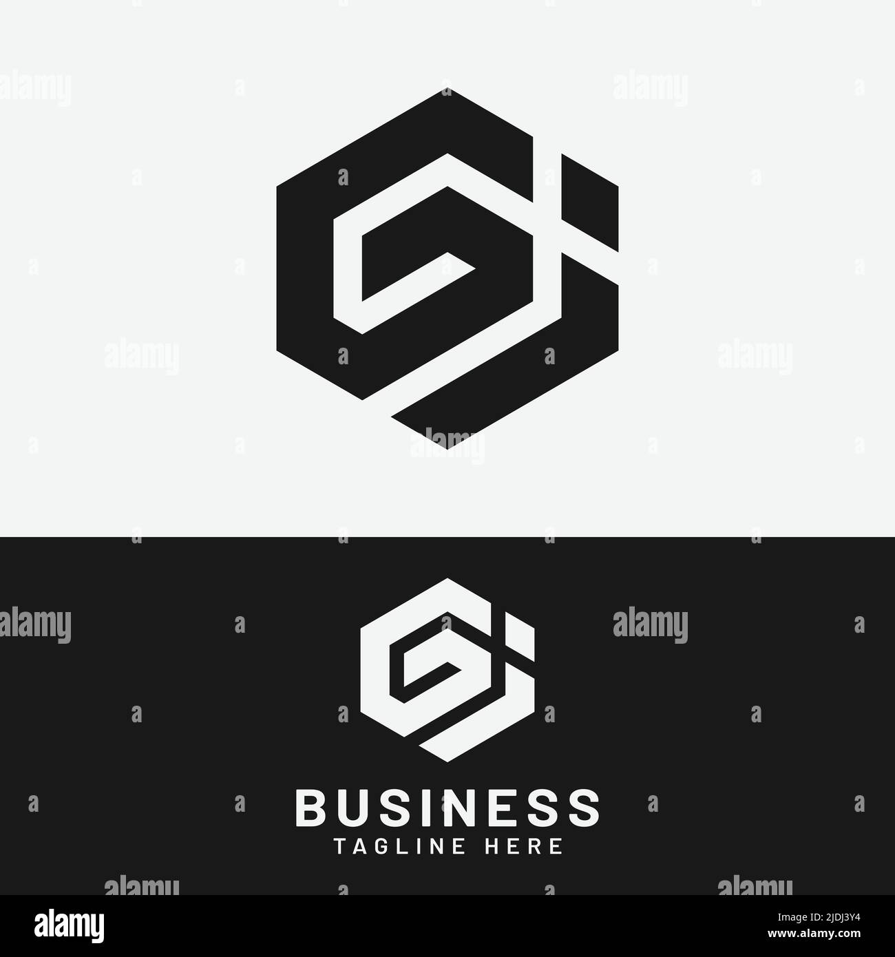 G i GI IG Letter Monogram modello iniziale del logo. Adatto per General Sports Fitness Finance Construction Company Business Corporate Shop Illustrazione Vettoriale