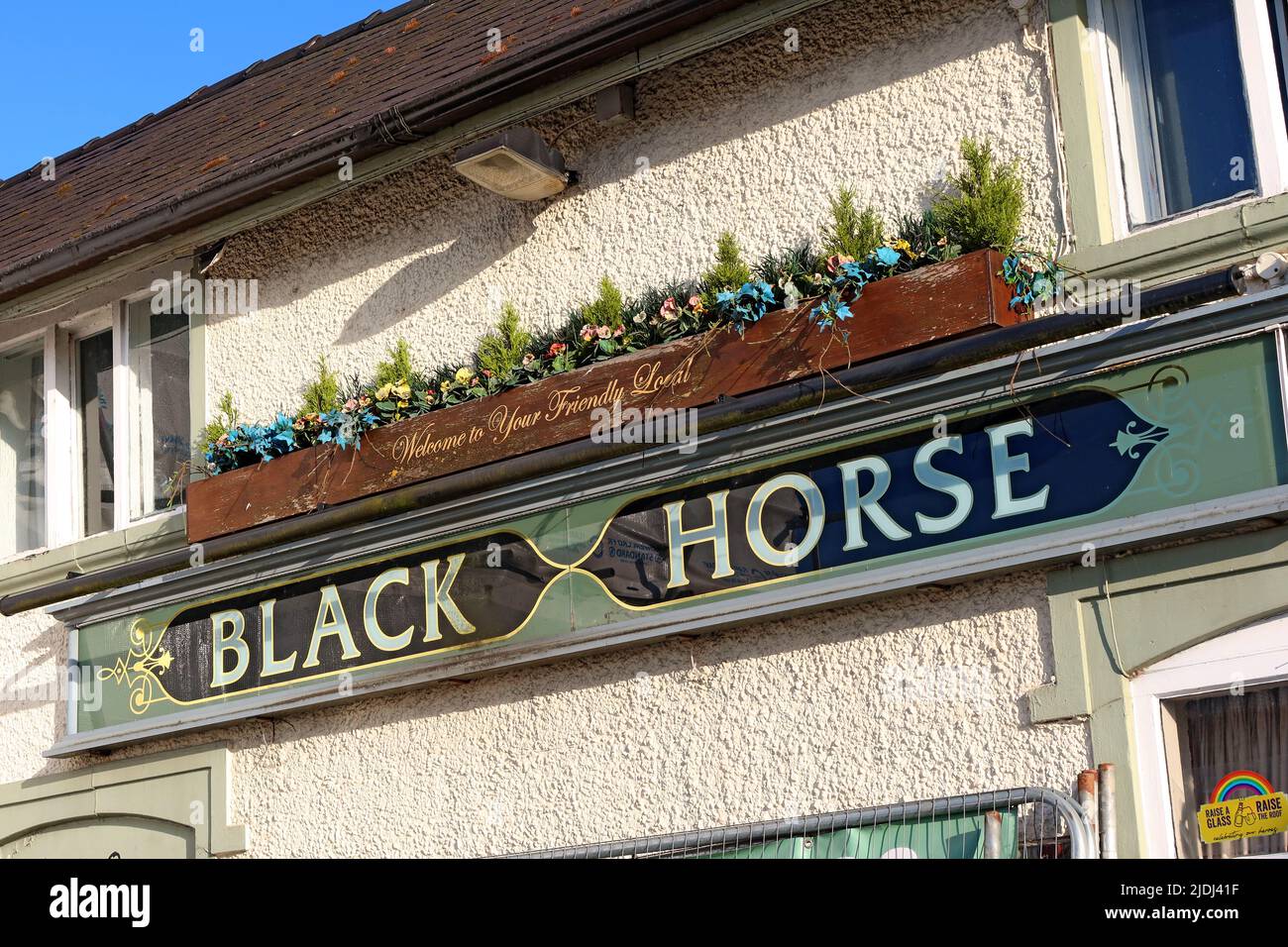 The Black Horse pub, Great Sankey, costruito nel 1894, 272 Old Liverpool Rd, Warrington, Cheshire, Inghilterra, Regno Unito, WA5 1DZ Foto Stock