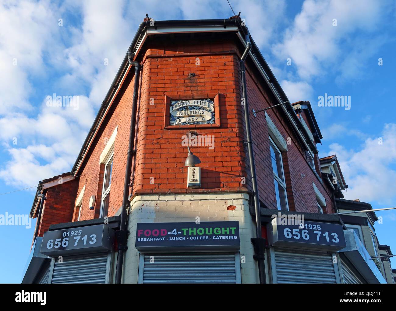 Diamond Jubilee 1897 Buildings, 141 Old Liverpool Rd, GT Sankey, Warrington, Cheshire, Inghilterra, REGNO UNITO, WA5 1AS Foto Stock