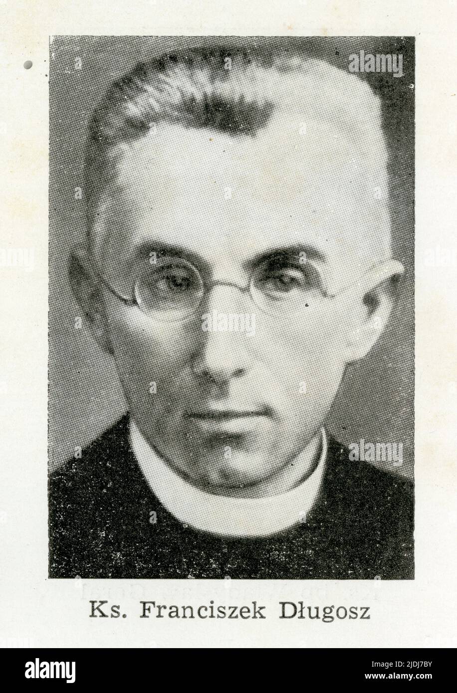 Ksiadz Franciszek Dlugosz (1874-1940), proboszcz w Studzionce.Urodził się 8 stycznia 1874 w Kolonii Śliwa, należącej do parafii w Woźnikach. Jego rodz Foto Stock