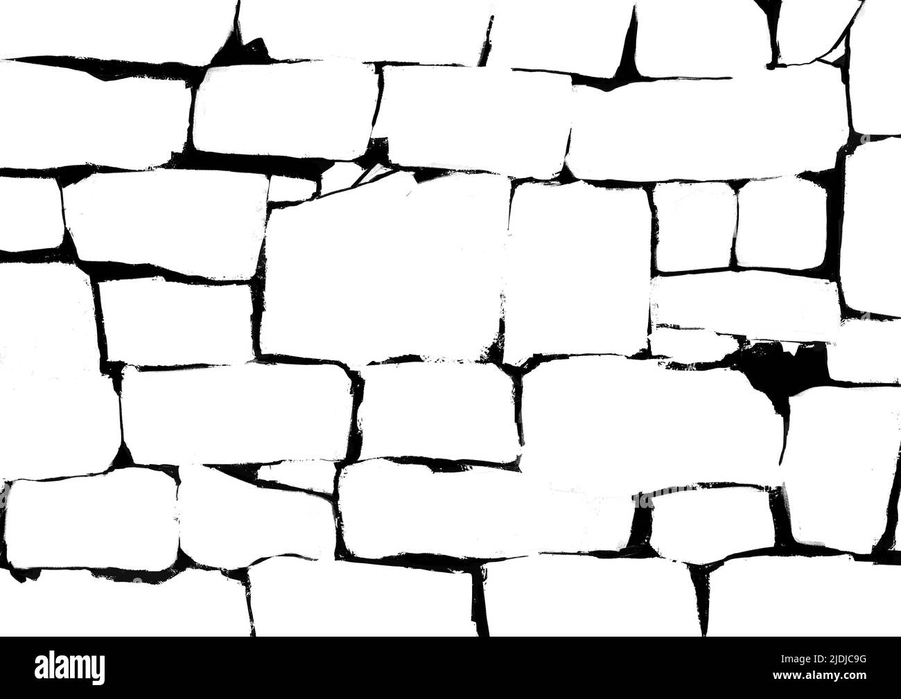 Parete di disegno fatta a mano grunge texture mattone. Per arte di gioco, progetto di design, concetto cgi Foto Stock