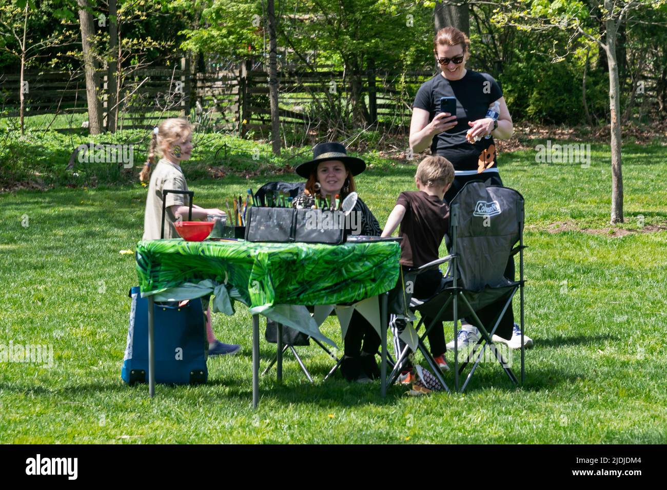 Parco giochi per bambini, Edgemont Park , Montclair, New Jersey, Stati Uniti d'America. Foto Stock