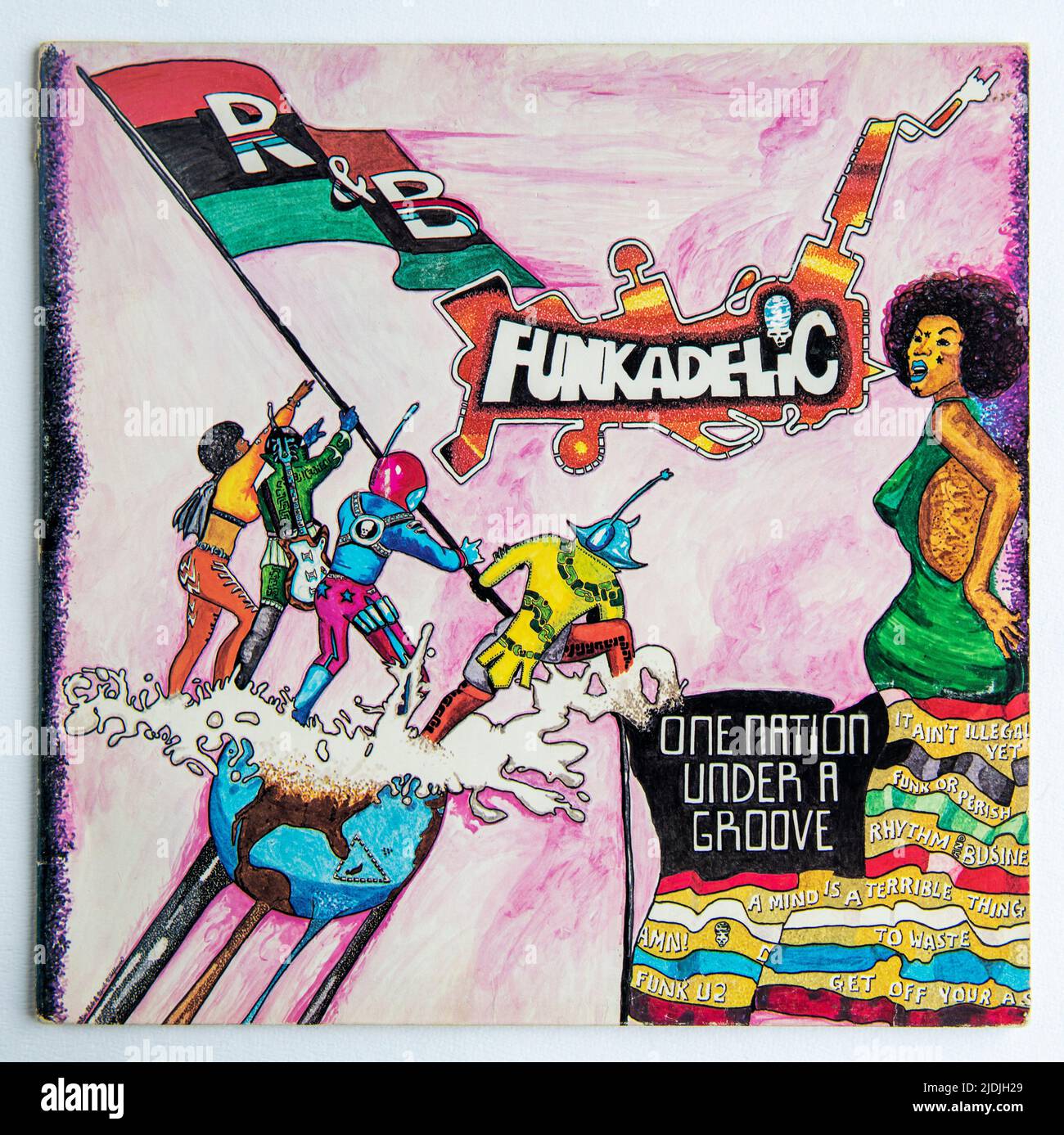 Copertina LP di One Nation Under a Groove, il decimo album in studio di Funkadelic, uscito nel 1978 Foto Stock