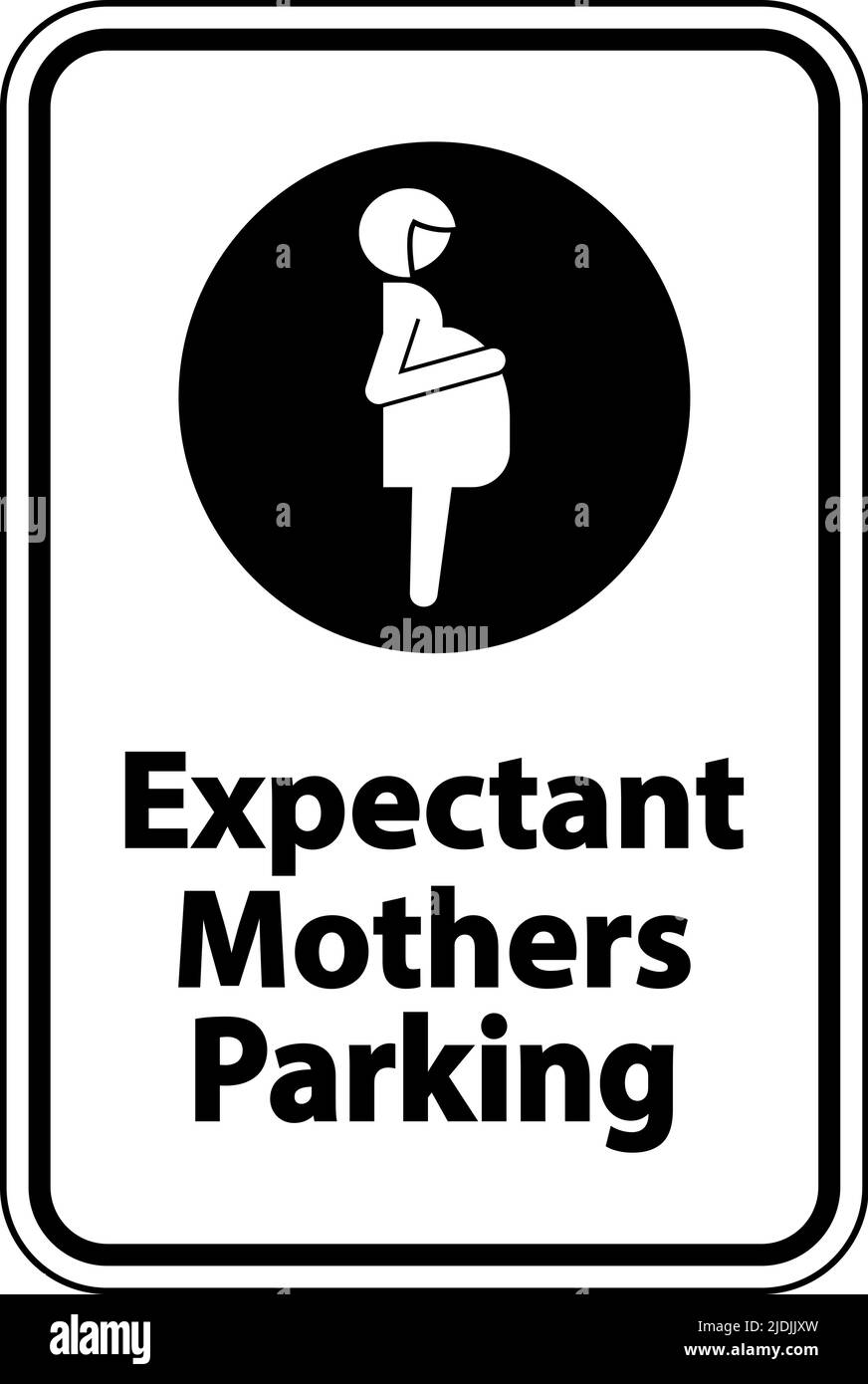 Parcheggio della mamma in attesa Sign on White background Illustrazione Vettoriale
