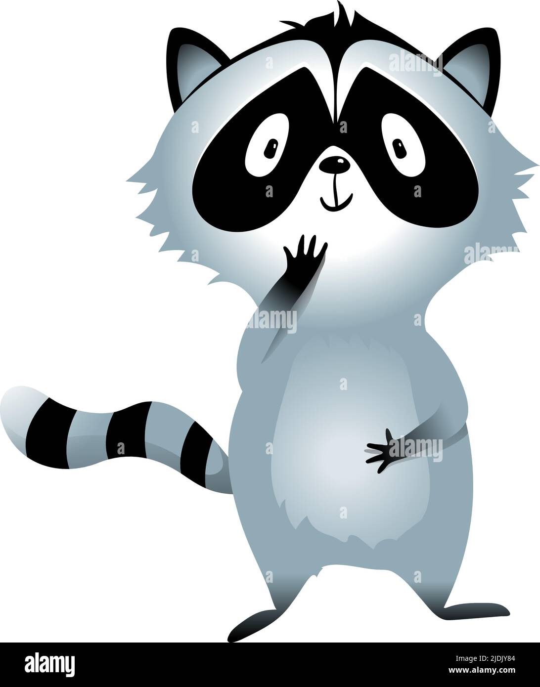 Baby Raccoon Animal Clipart illustrazione per bambini Illustrazione Vettoriale