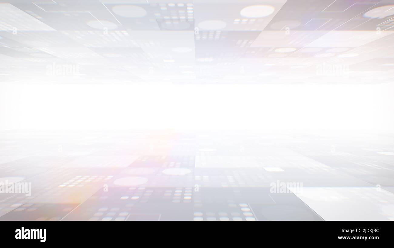 Sfondo astratto della tecnologia cyber-digitale grigia con spazio di copia. Foto Stock