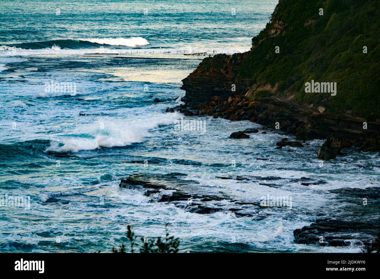 Narrabeen spiaggia e oceano Foto Stock