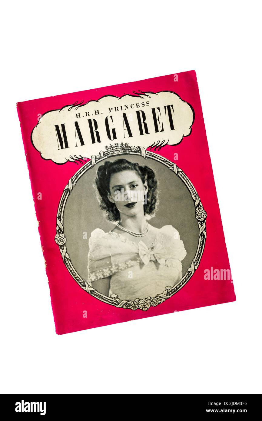 Una guida ricordo del 1940s alla vita della principessa Margaret. Foto Stock