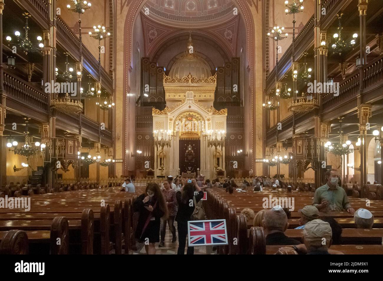 Interno della Sinagoga di via Dohany, Budapest, Ungheria Foto Stock