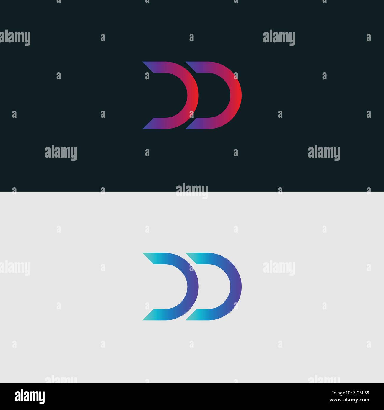 Icona lettera alfabetica logo DD Illustrazione Vettoriale