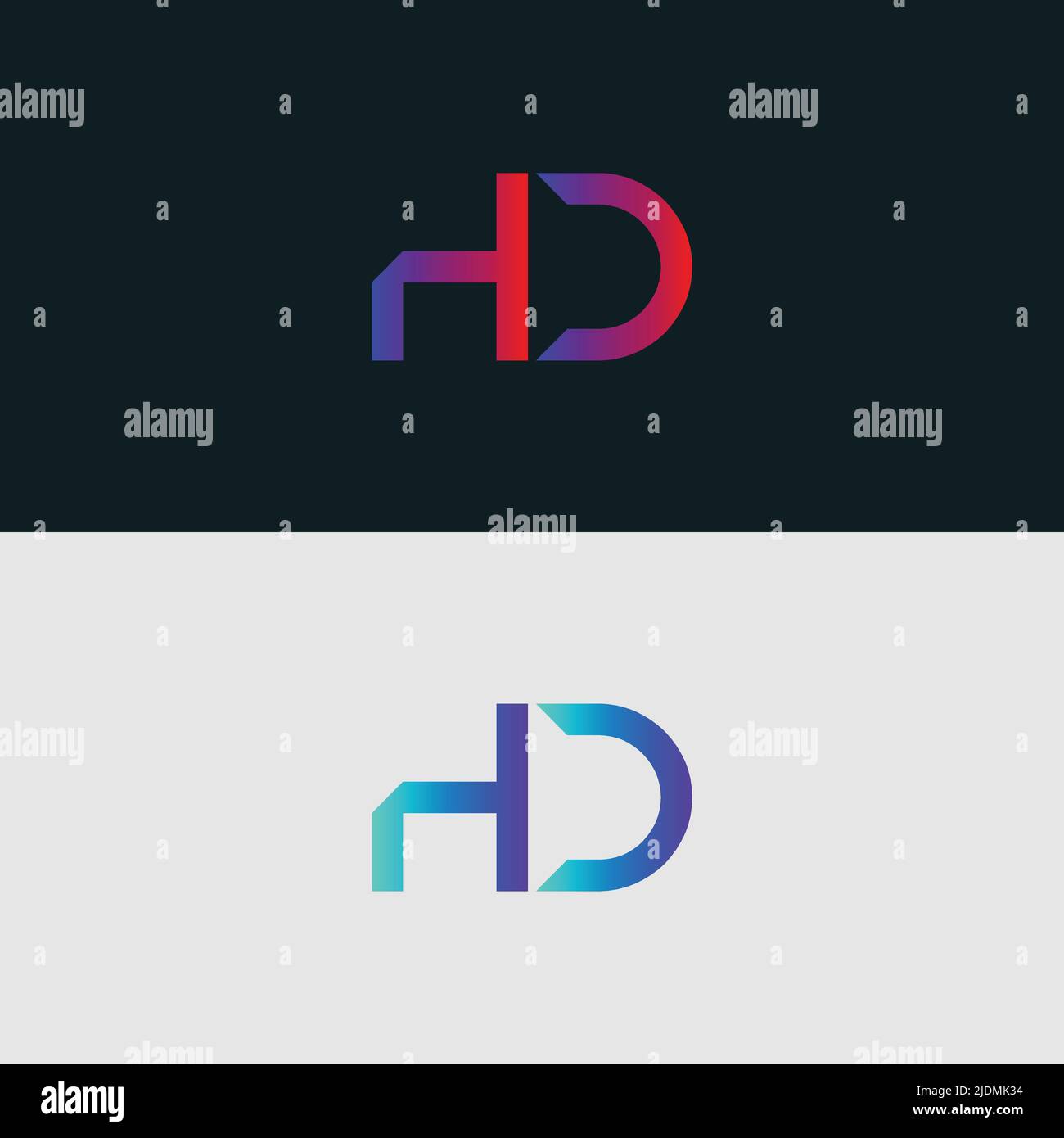Lettera iniziale Alphabet icona del logo HD, colori vivaci colori brillanti e logo alla moda Illustrazione Vettoriale
