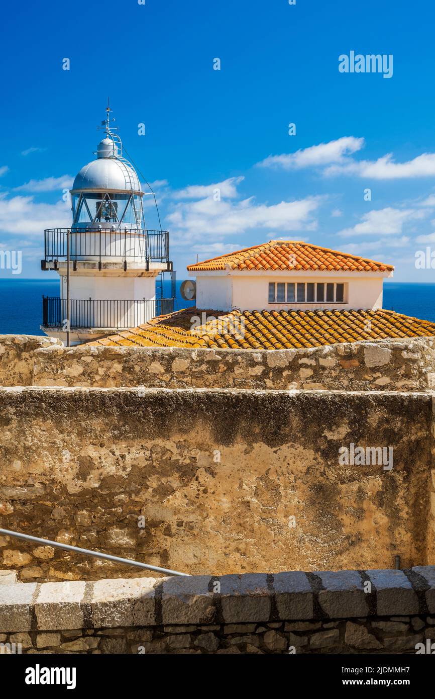 Faro, Peniscola, Comunità Valenciana, Spagna Foto Stock