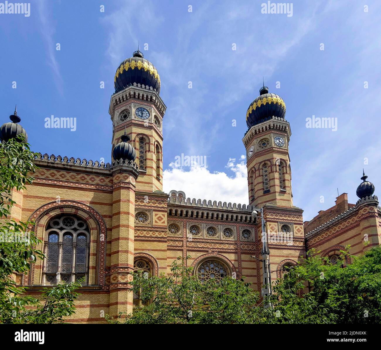 Sinagoga di via Dohány conosciuta anche come la Grande Sinagoga. Budapest, Ungheria Foto Stock