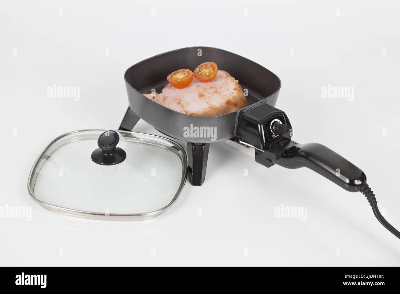 Attrezzatura di casa-cucina; pentola multiuso elettrica. Foto Stock