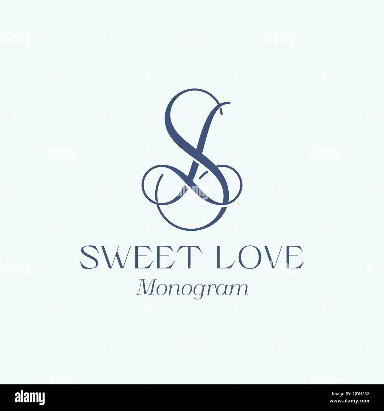 Firma monogramma vettore astratto, modello logo simbolo. Lettere S e L elegante e delicato emblema con moderna tipografia isolata Illustrazione Vettoriale