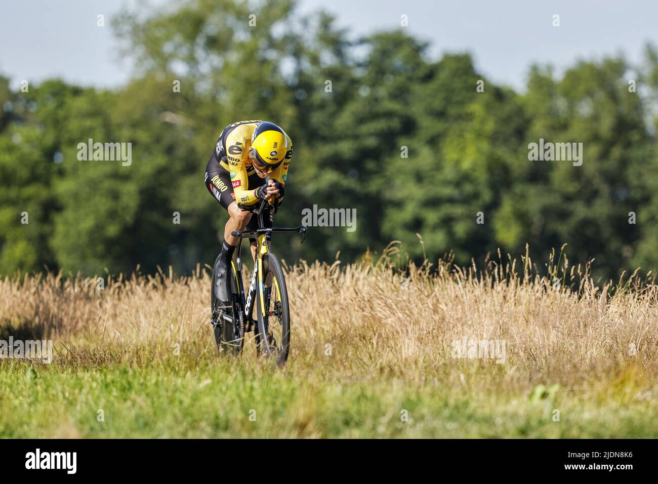 EMMEN - ciclista Tom Dumoulin durante i Campionati nazionali olandesi di prova del tempo a Drenthe. ANP BAS CZERWINSKIA Foto Stock
