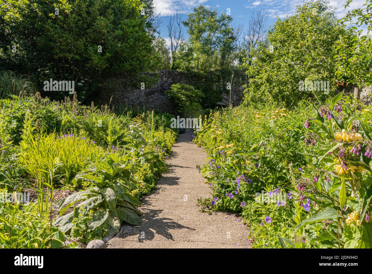 Il giardino murato a Dunraven Park, Southerndown. Si prega di credito: Phillip Roberts Foto Stock