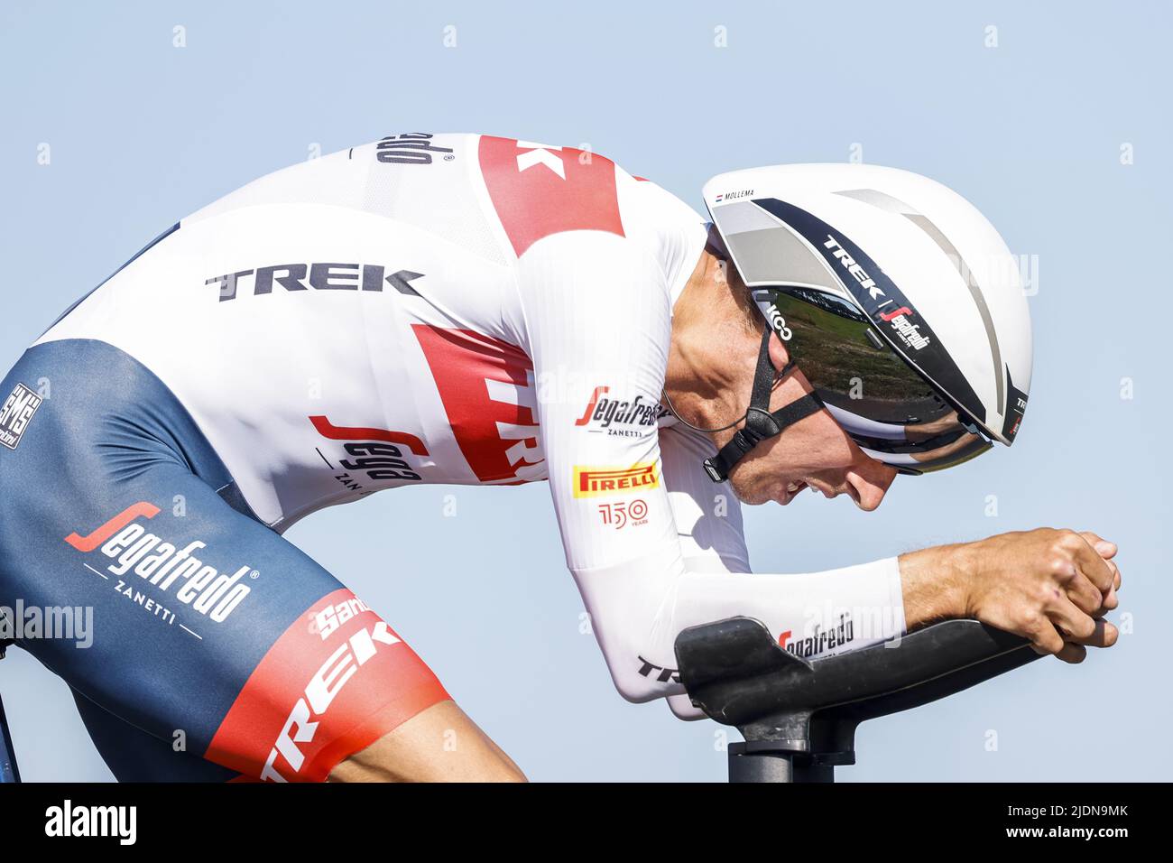 EMMEN - ciclista Bauke Mollema durante il Campionato Nazionale Olandese di prova a tempo a Drenthe. ANP BAS CZERWINSKIA Foto Stock