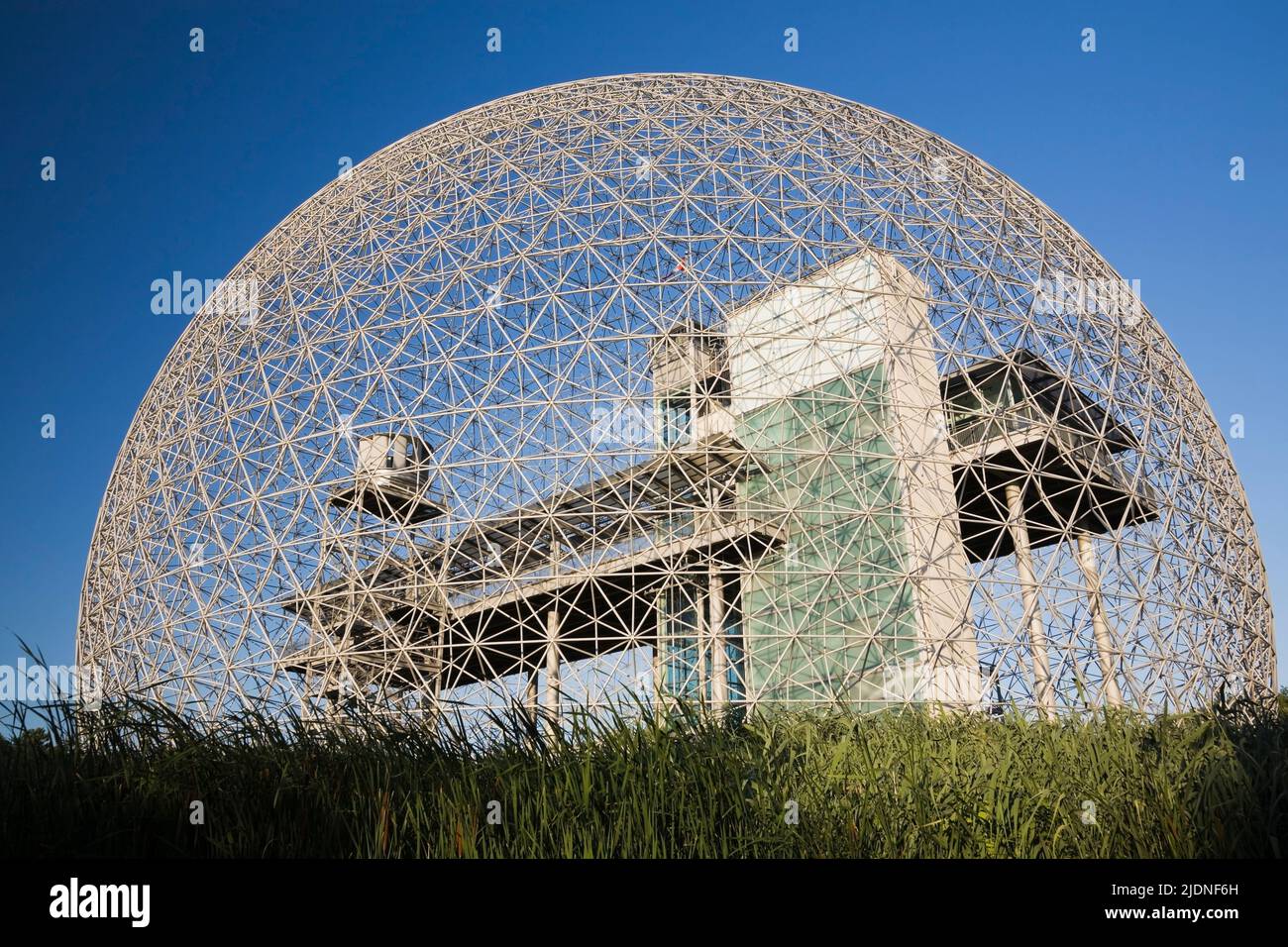 Il museo della biosfera al Parco Jean-Drapeau sull'Ile Sainte-Helene, Montreal, Quebec, Canada. Foto Stock