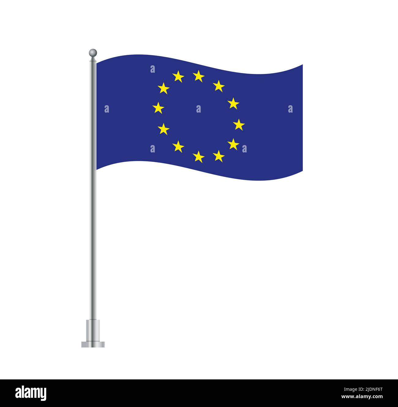 Originale e semplice Europa bandiera UE vettore isolato in colori ufficiali e proporzione correttamente eps 10 Illustrazione Vettoriale