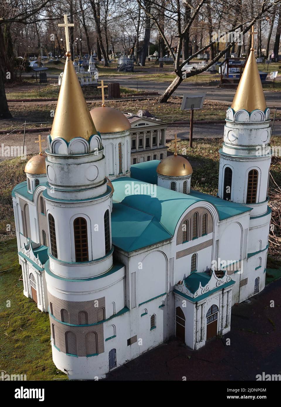 Kiev, Ucraina 11 novembre 2021: Cattedrale di Spaso-Preobrazhensky - Museo delle Miniature a Kiev Foto Stock