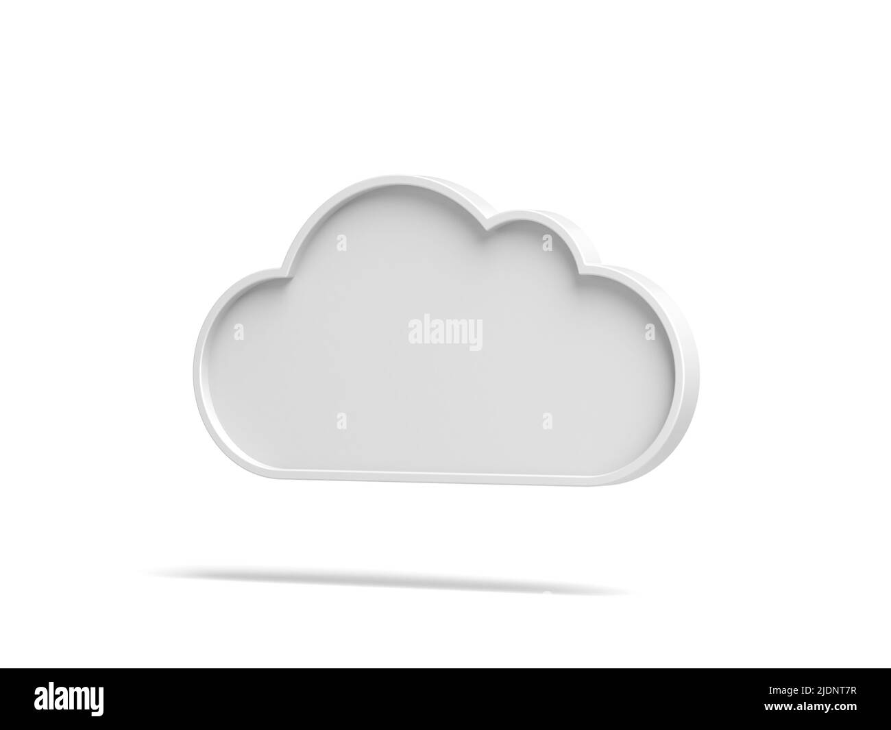 Cloud computing. Archiviazione cloud. Isolato su sfondo bianco. Foto Stock