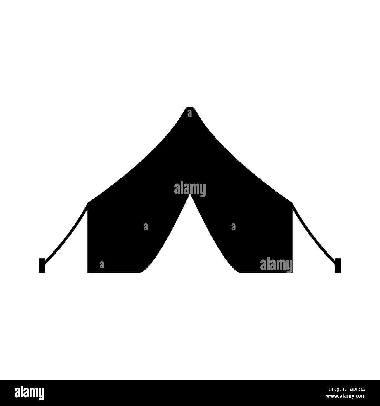 Vector tenda nero tela icona marquee festa evento silhouette tenda icona Illustrazione Vettoriale