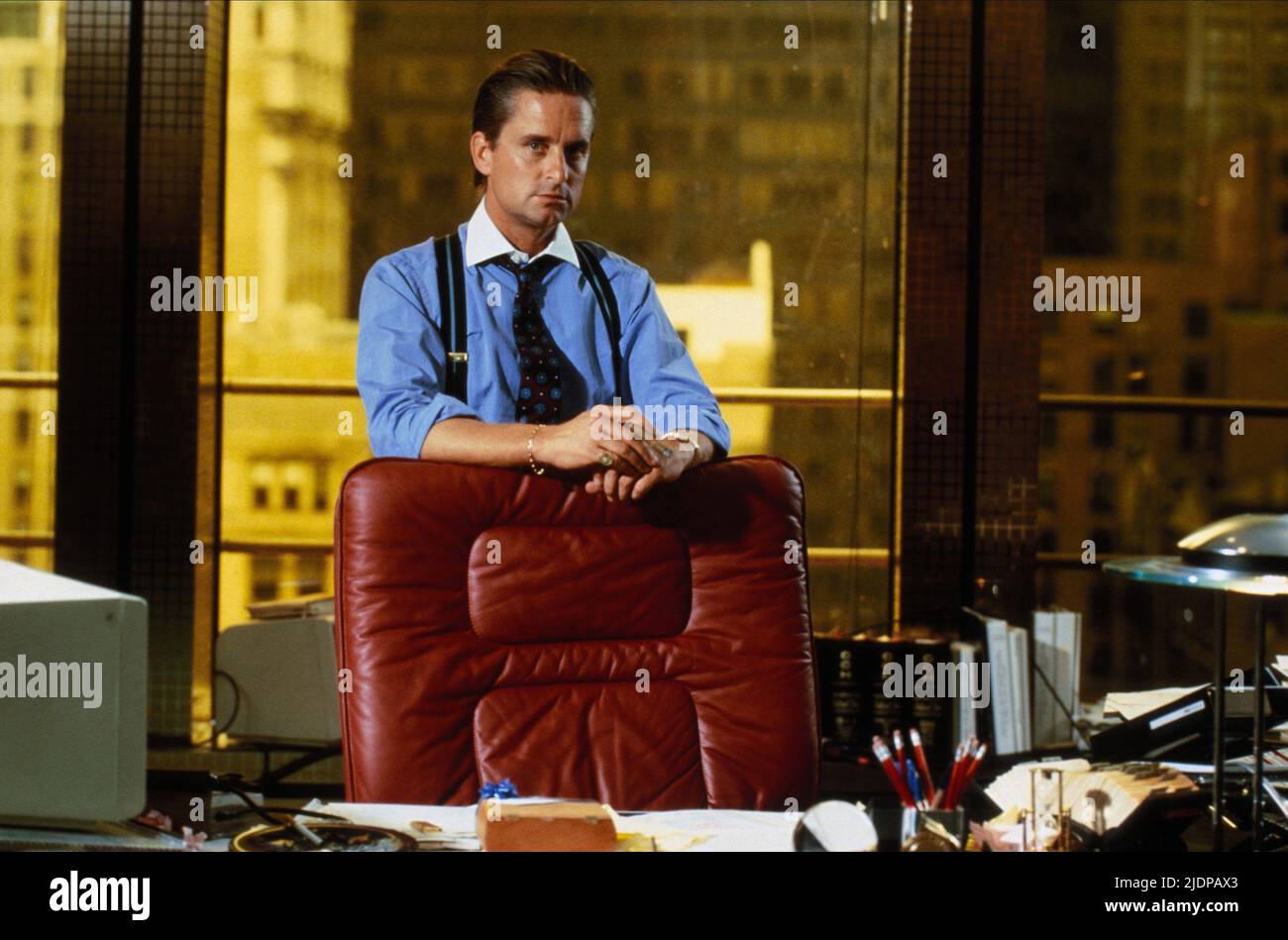 MICHAEL DOUGLAS, WALL STREET, 1987 Foto Stock