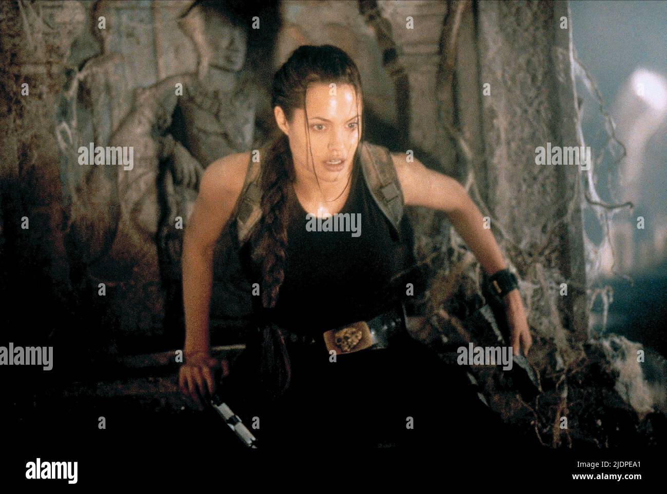 ANGELINA JOLIE, Lara Croft: Tomb Raider, 2001 Foto Stock
