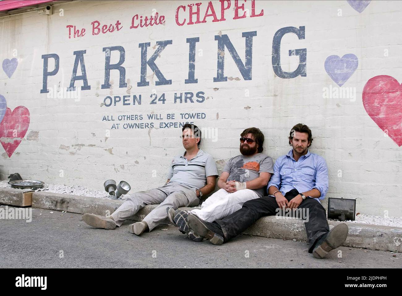 HELMS, GALIFIANAKIS, COOPER, LA CAPANNONE, 2009, Foto Stock