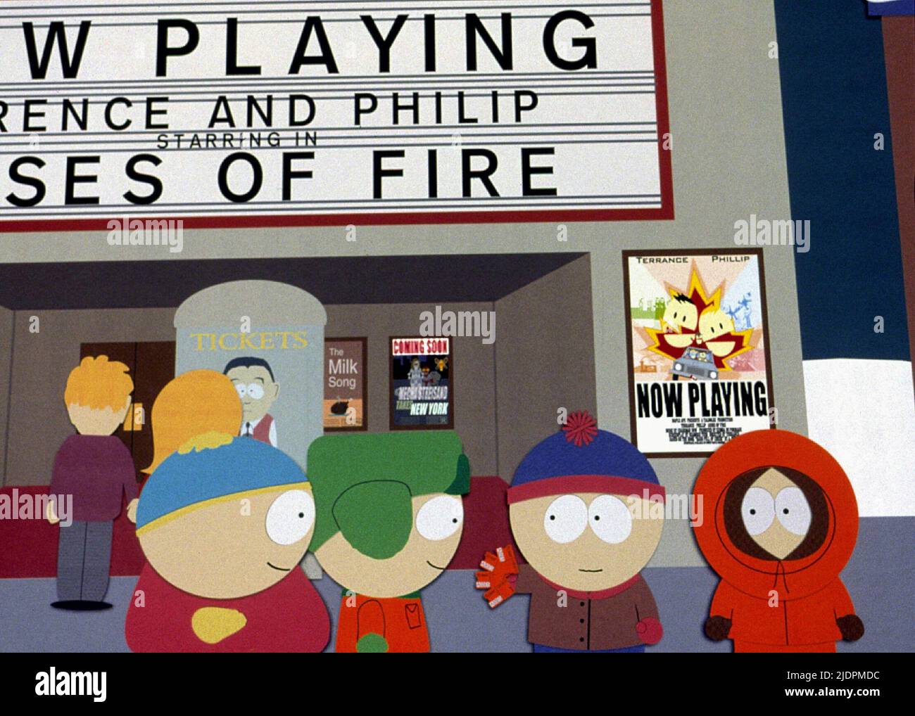 CARTMAN,KYLE,STAN,KENNY, south park: più grande e più intonso, 1999 Foto Stock