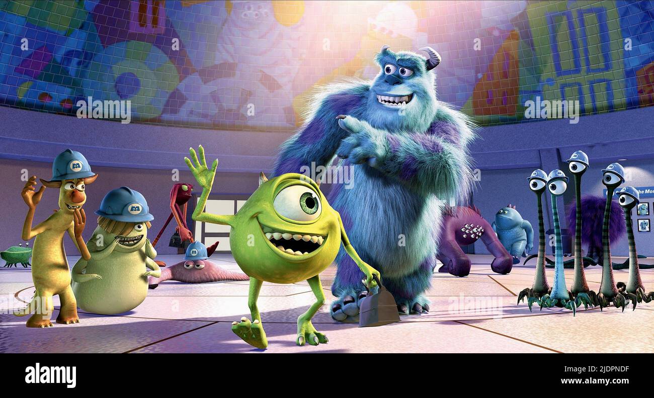 MIKE,SULLEY, MONSTERS INC., 2001 Foto Stock