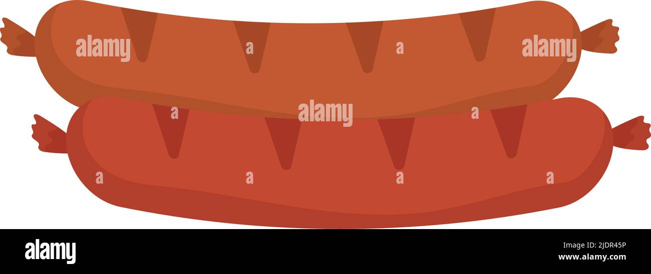 salsicce grigliate Illustrazione Vettoriale