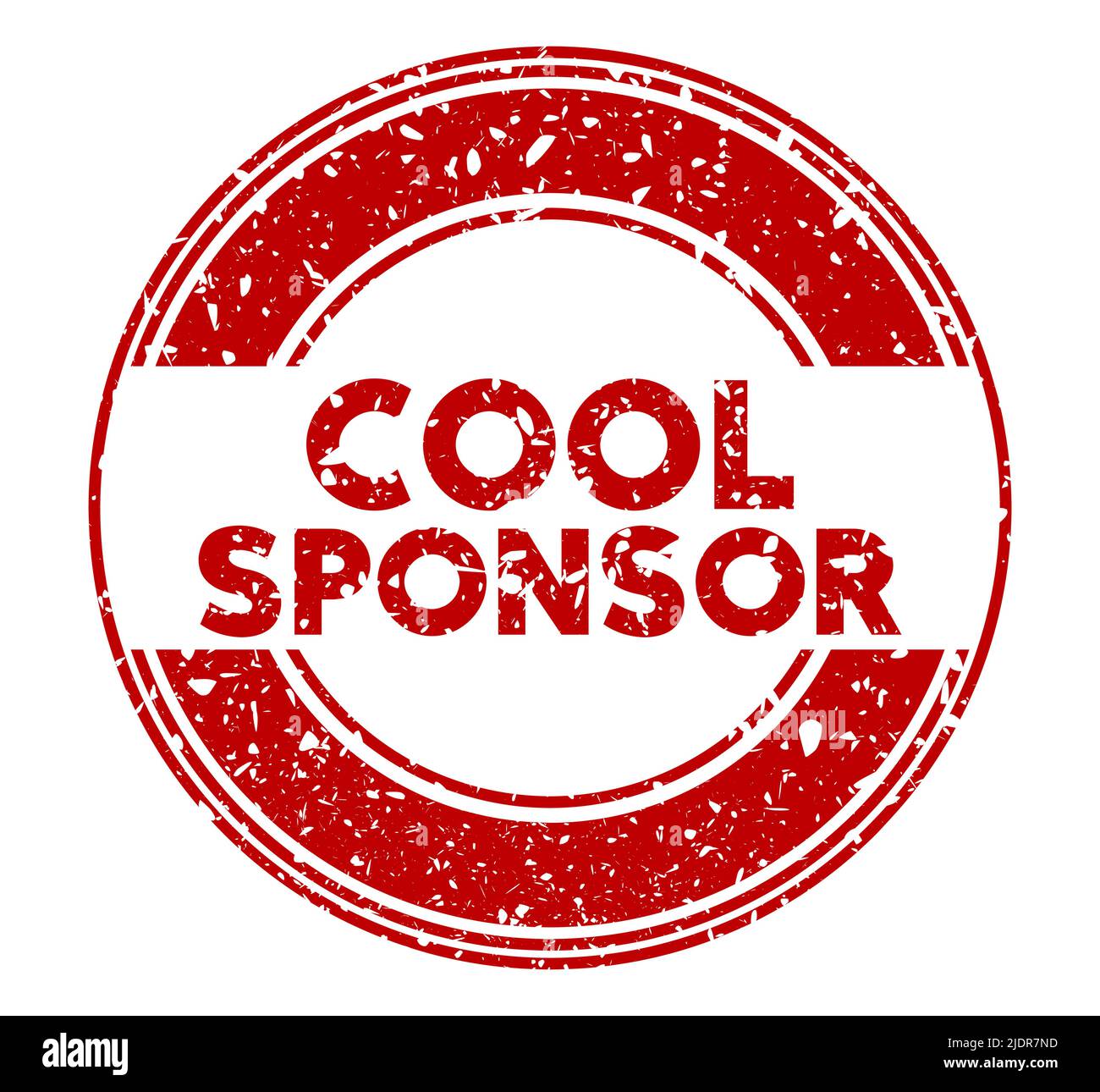 Semplice timbro in gomma vintage con testo Cool Sponsor. Illustrazione Vettoriale