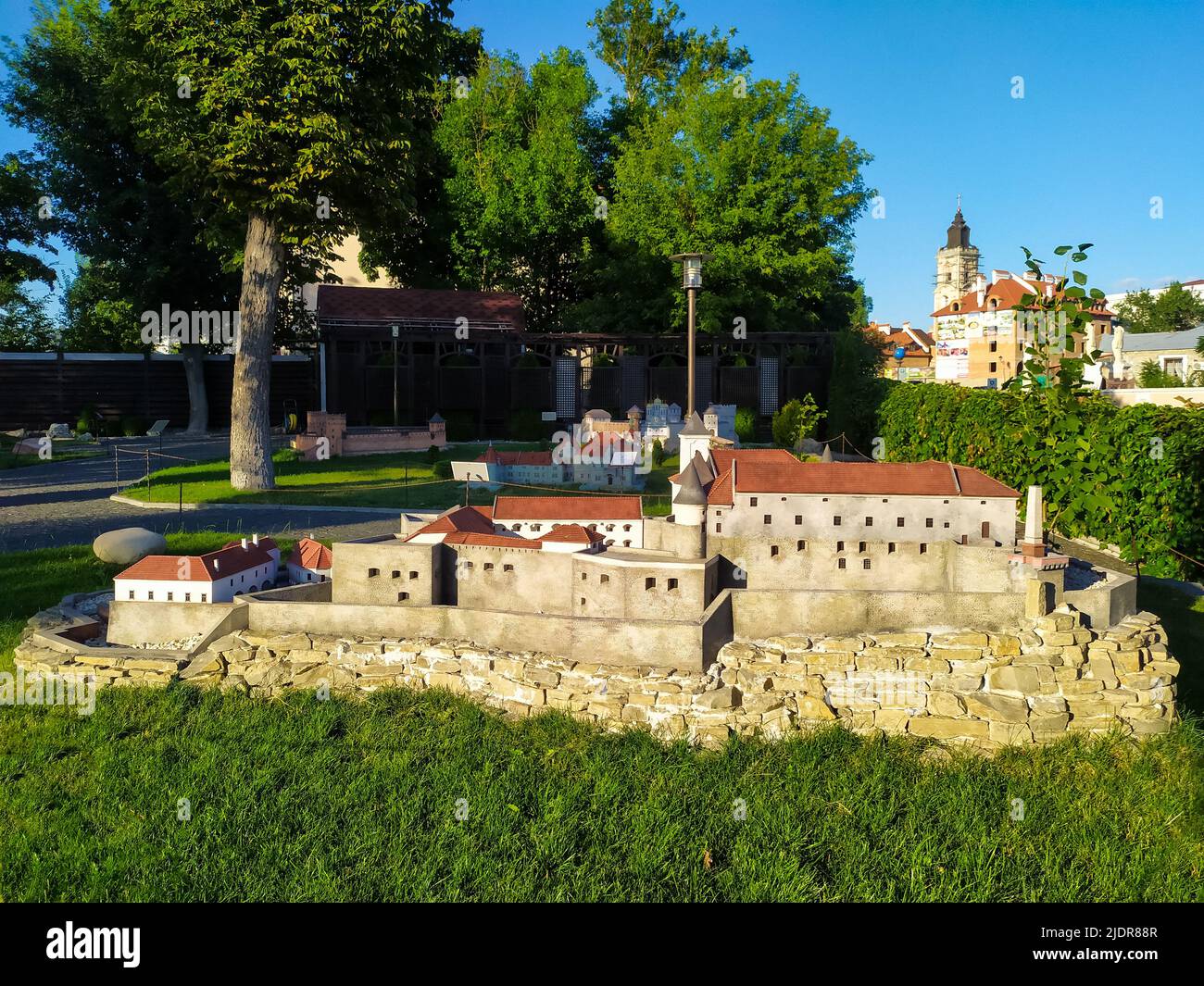 Copia del castello di Mukachevo Foto Stock