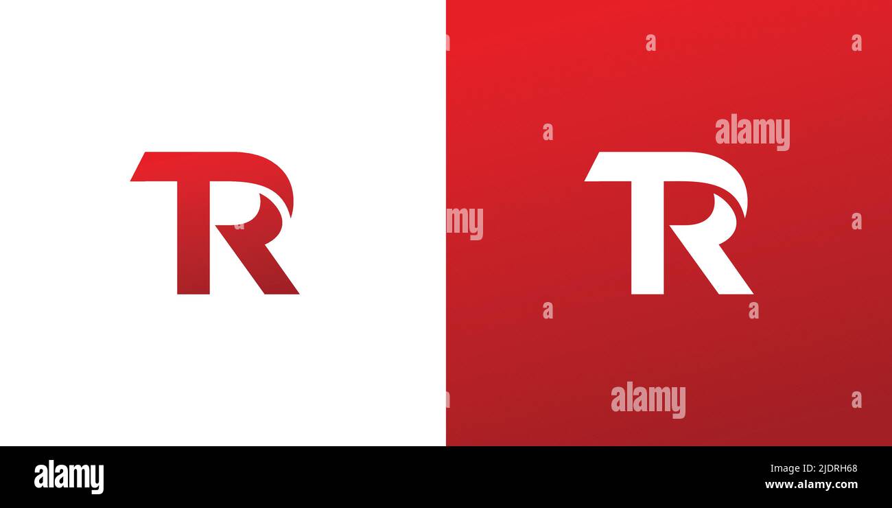 Design moderno ed esclusivo del logo TR Letter Initial Illustrazione Vettoriale
