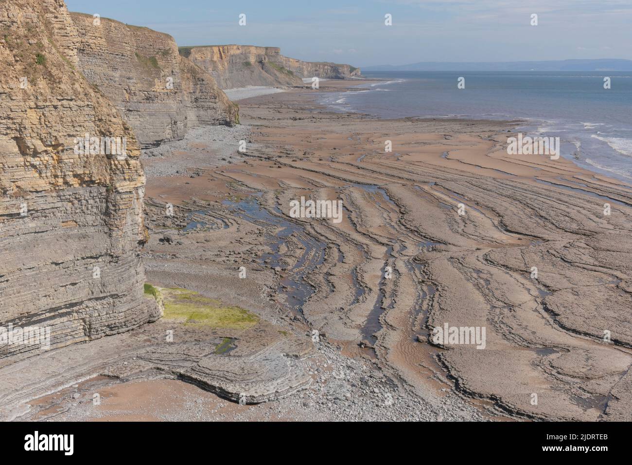 Temple Bay, Dunraven Park, Southerndown. Si prega di credito: Phillip Roberts Foto Stock