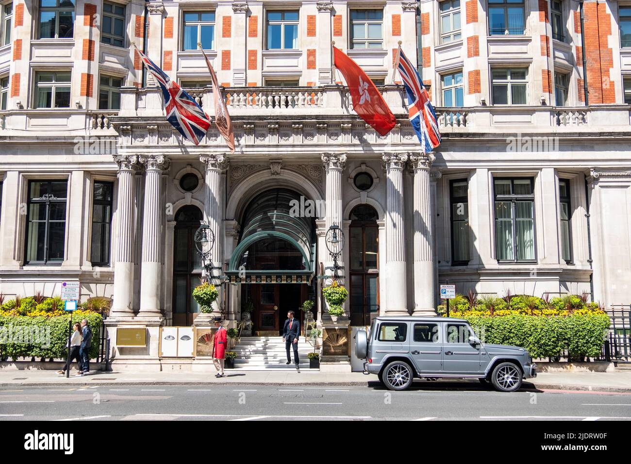 Londra- Maggio 2022: Hotel di lusso Mandarin Oriental Hyde Park a Knightsbridge Foto Stock