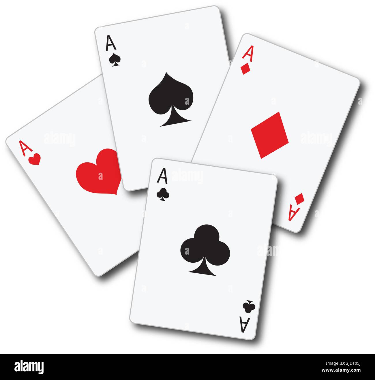 Carte di Ace. Gioco di casinò e di gioco d'azzardo illustrazione Foto Stock