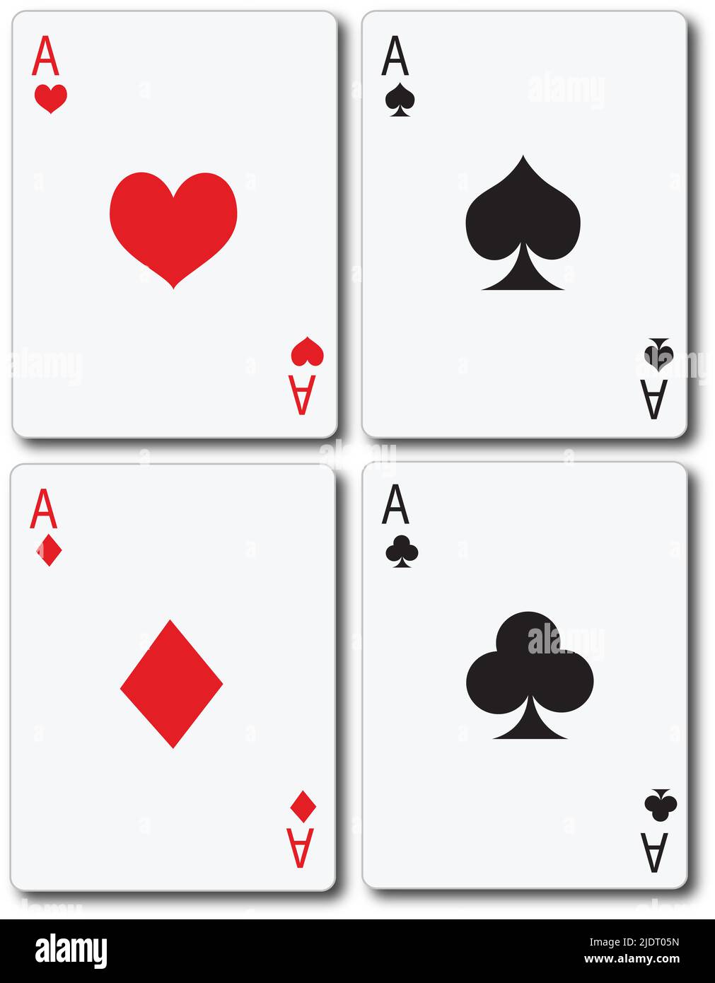 Carte di Ace. Gioco di casinò e di gioco d'azzardo illustrazione Foto Stock