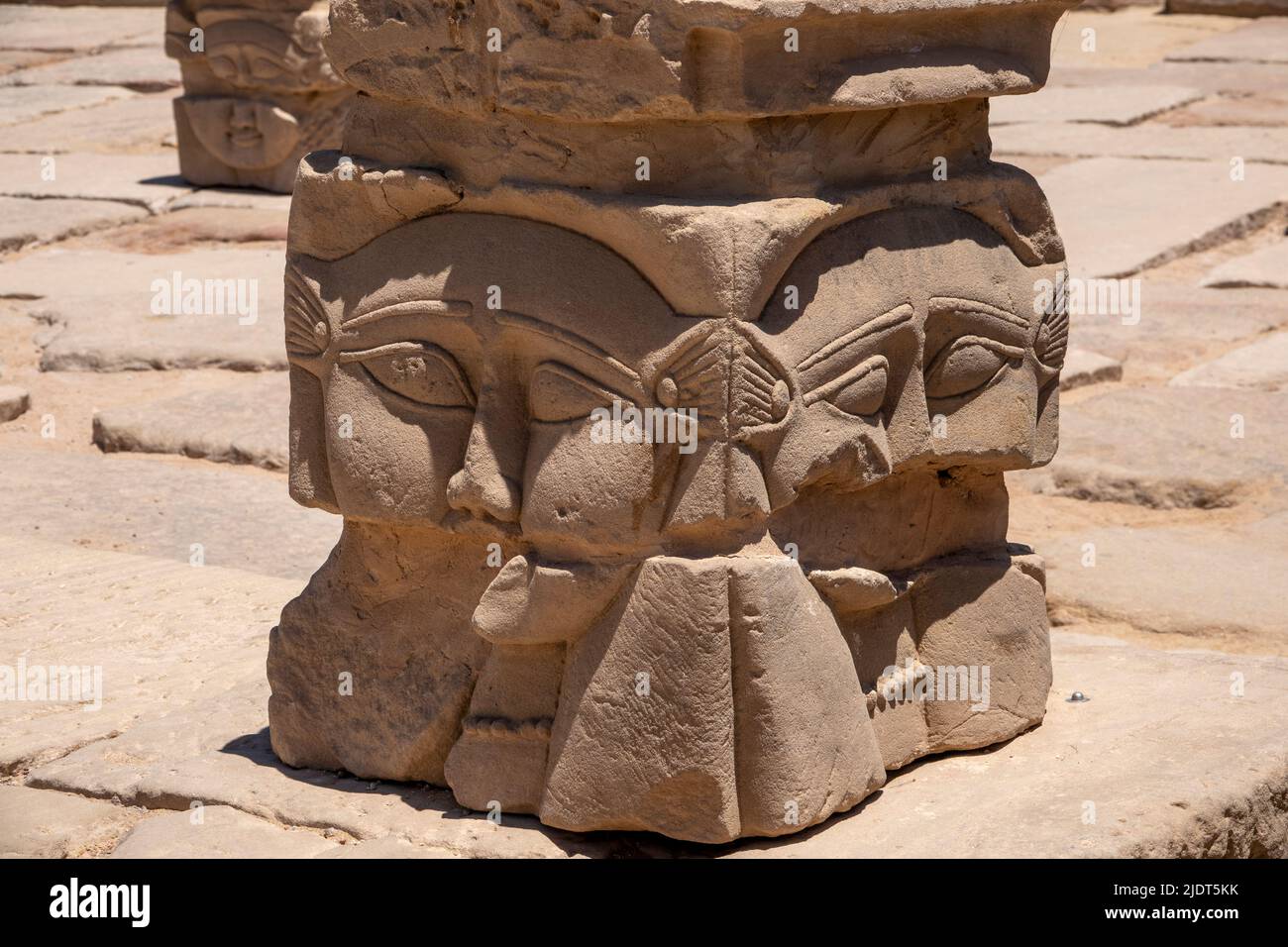 BES al Tempio di Philae, Isola di Iside, Agliki, Assuan, Egitto, Foto Stock
