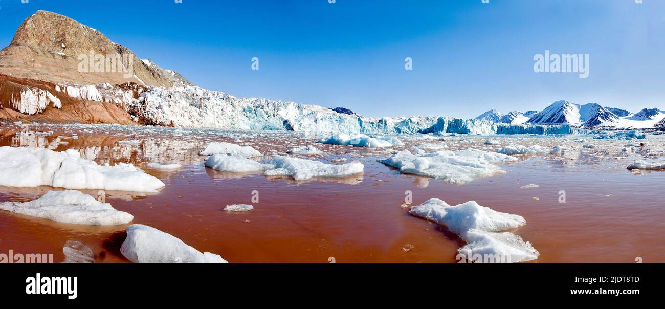 Ghiacciaio di King's in King's Fjord, Western Spitsbergen, Svalbard Foto Stock