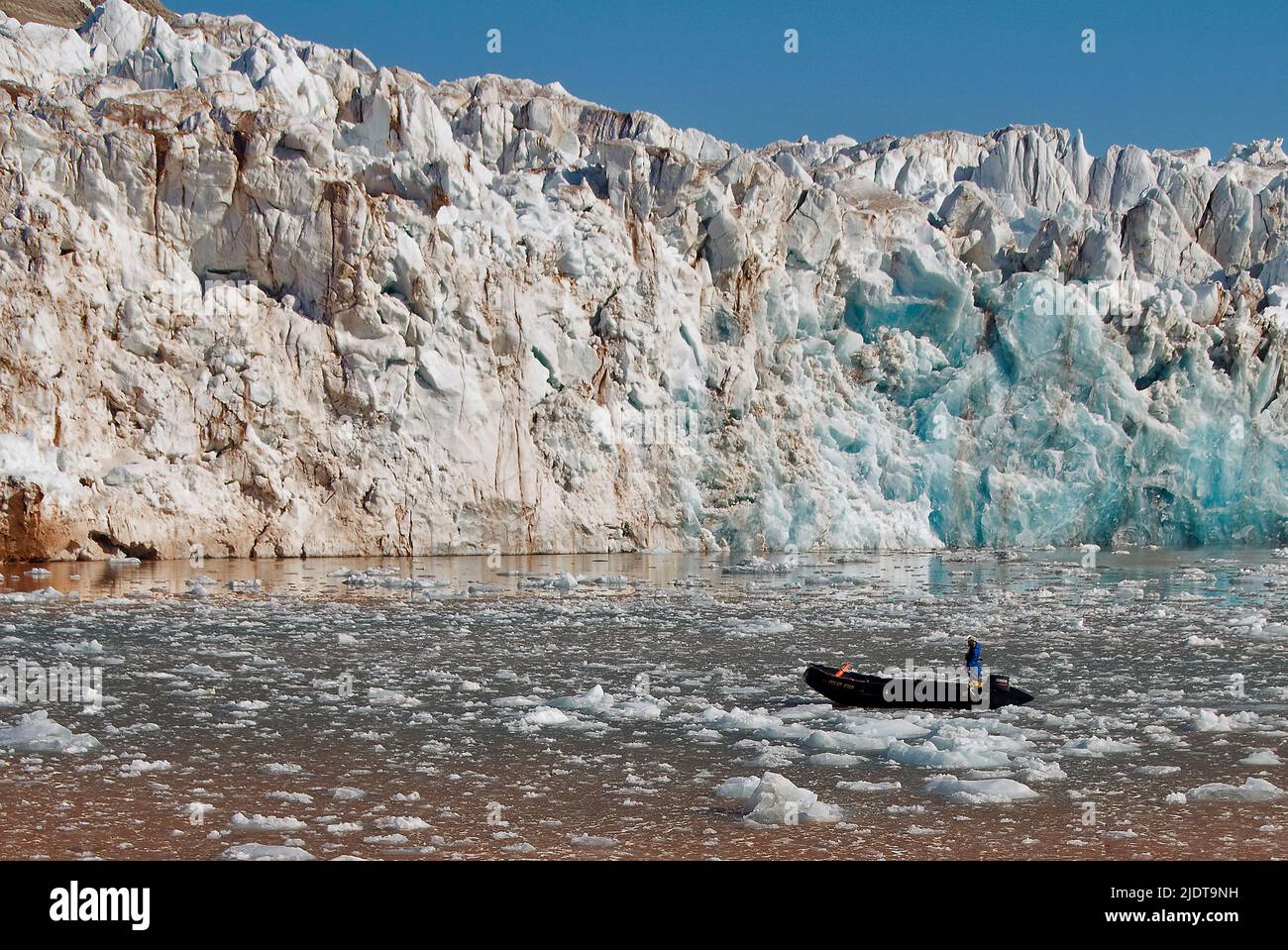 Ghiacciaio di King's in King's Fjord, Western Spitsbergen, Svalbard. Foto Stock