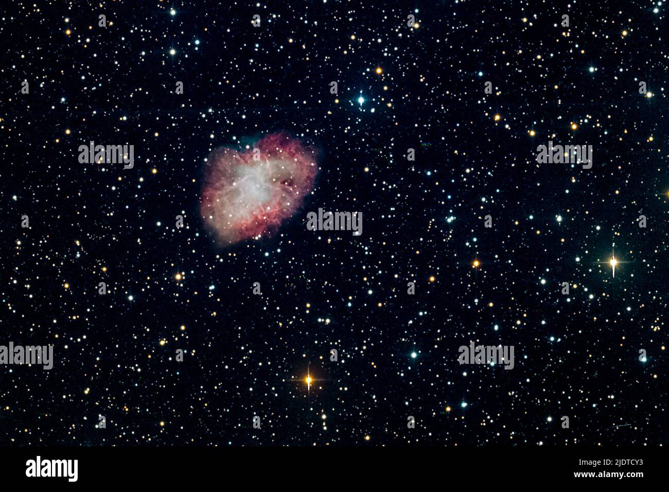Granchio Nebula (Messier 1), un residuo di supernova nella costellazione del Toro. Foto Stock