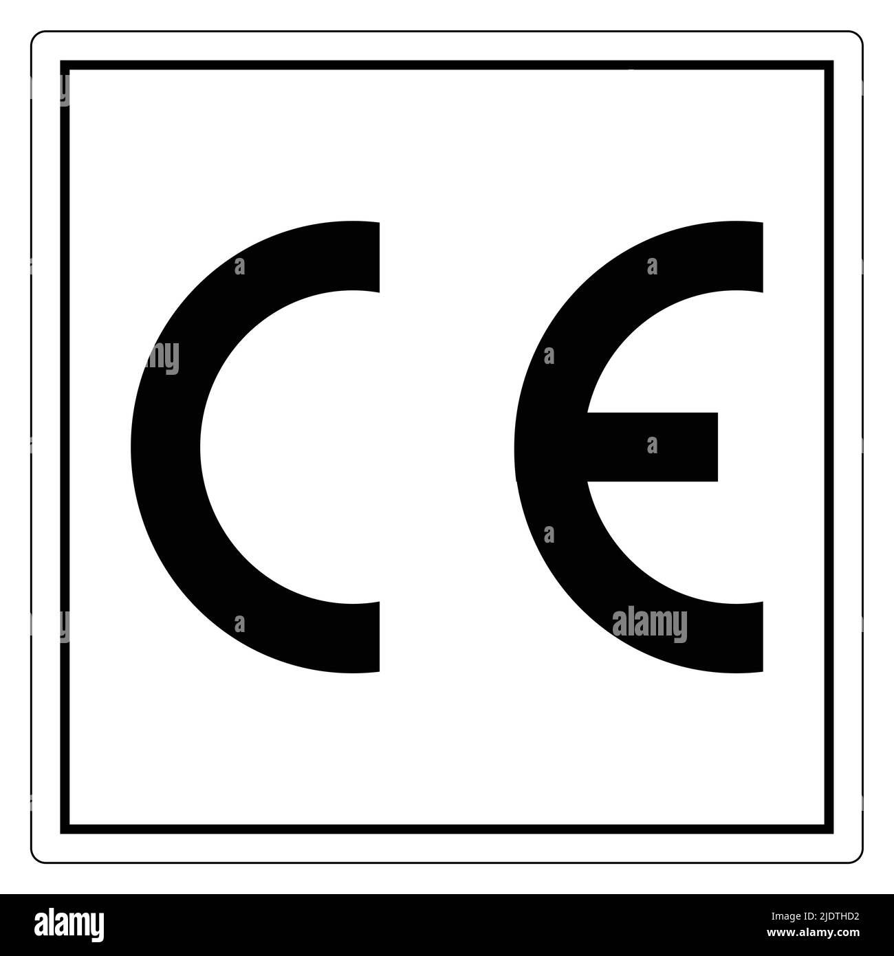 Simbolo marchio CE isolamento su sfondo bianco, illustrazione vettoriale EPS.10 Illustrazione Vettoriale