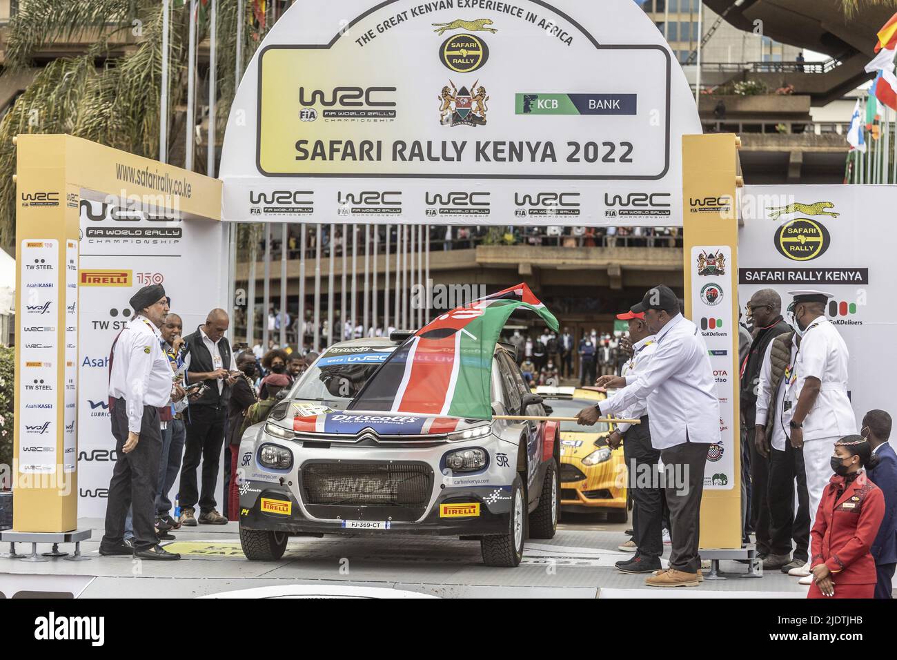 22 JOHNSTON Sean (Use), KIHURANI Alexander (usa), Citroen C3, azione durante il Safari Rally Kenya 2022, 6th round del WRC World Rally Car Championship 2022, dal 23 al 26 giugno 2022 a Nairobi, Kenya - Foto: Nikos Katikis/DPPI/LiveMedia Foto Stock