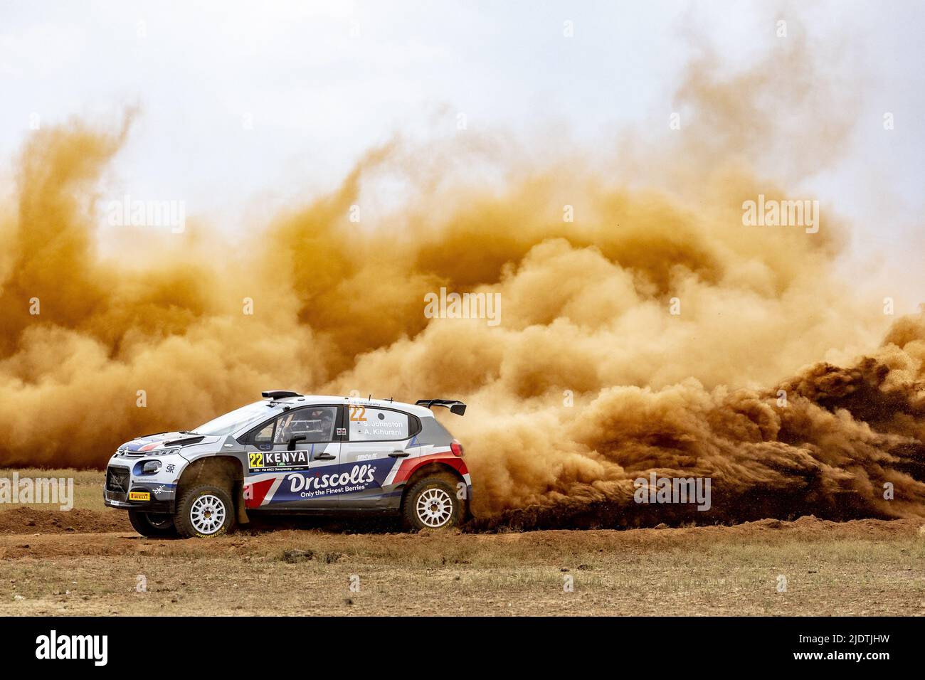 22 JOHNSTON Sean (Use), KIHURANI Alexander (usa), Citroen C3, azione durante il Safari Rally Kenya 2022, 6th round del WRC World Rally Car Championship 2022, dal 23 al 26 giugno 2022 a Nairobi, Kenya - Foto: Nikos Katikis/DPPI/LiveMedia Foto Stock